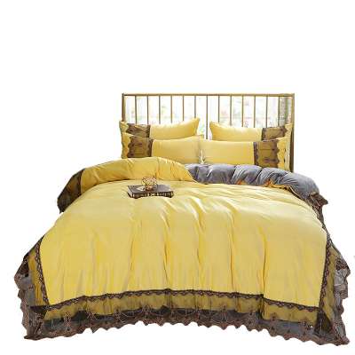 Winter Coral velvet Bedding Set Four-Piece Set Velvet Thick Double Sided Short Pile Coral Fuzz Ball Bed Sheet